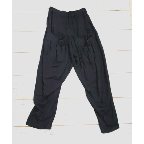 EUC Harriet Women's One Sz Black Pants Pockets Elastic Waist Soft Stretchy - Picture 2 of 6